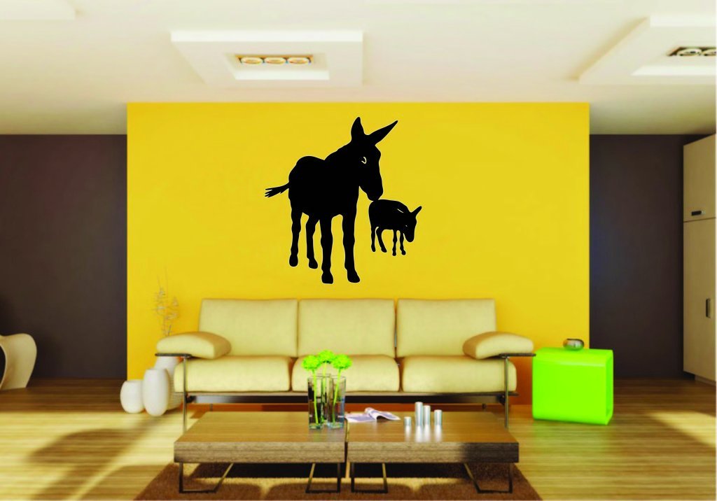 Picniva Donkey Sty2 Vinyl Wall Decal, Approx 22 x 23.57 in, Removable