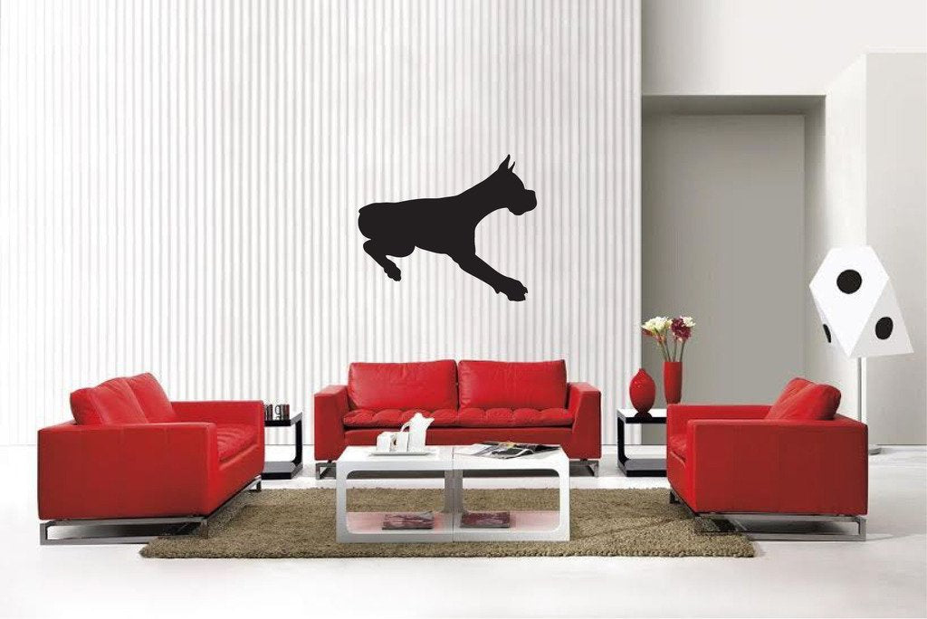 Picniva Matte Black Boxer Style 25 Vinyl Wall Decal Canine Decor