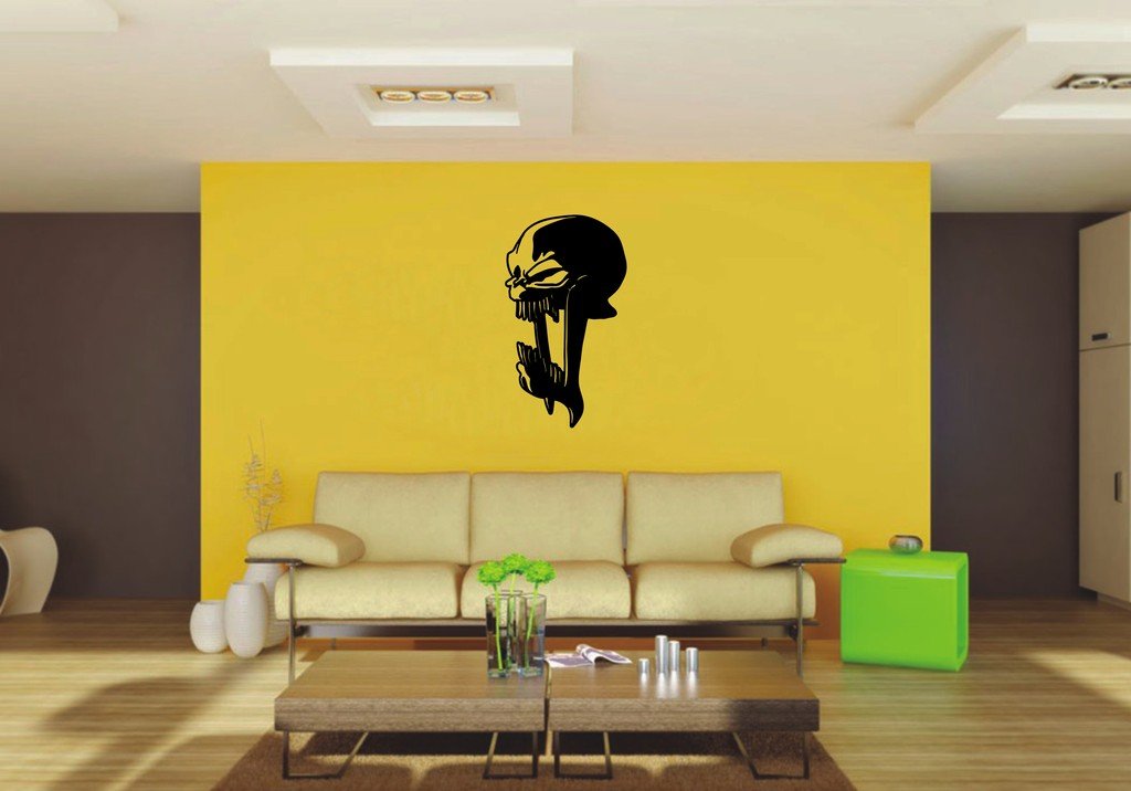 Picniva 22x38.51 Skull Style 4 Vinyl Wall Decal Fantasy Decor