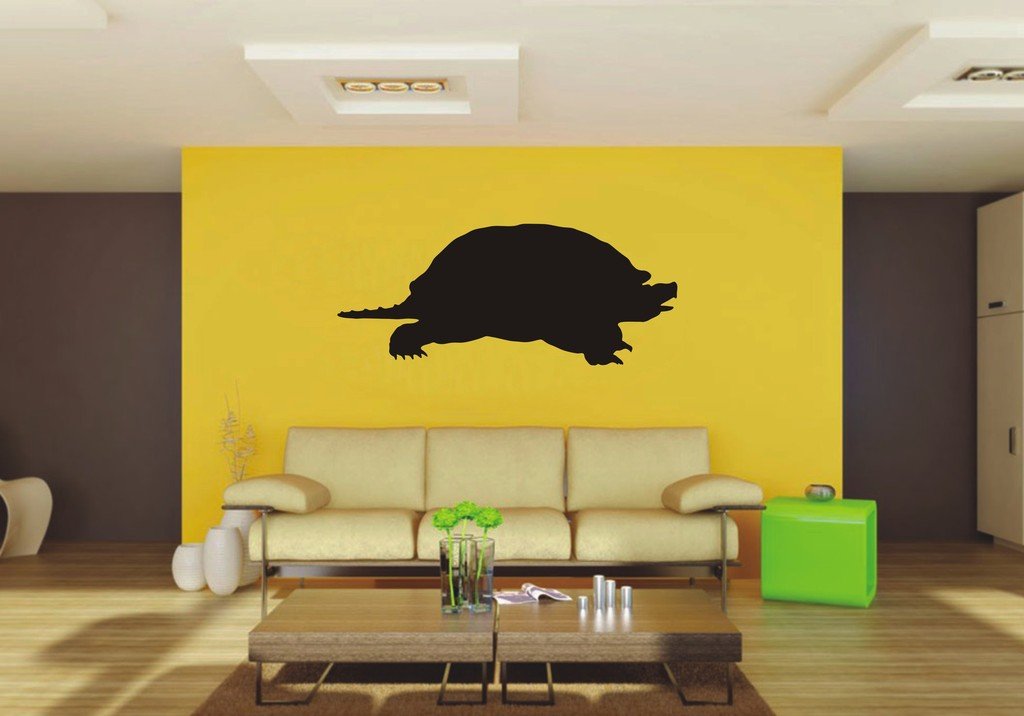 Picniva Snapping Turtle Sty3 Vinyl Wall Decal, Approx 22 x 9.16 in