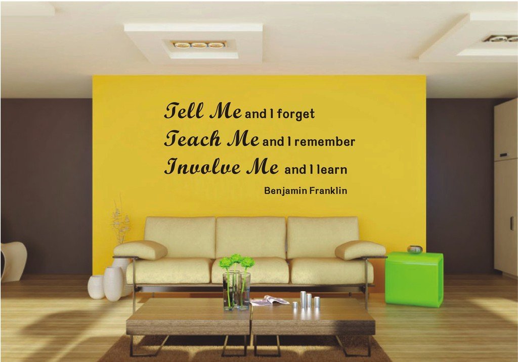 Picniva Tell Me and I Forget Learning Quote Wall Decal