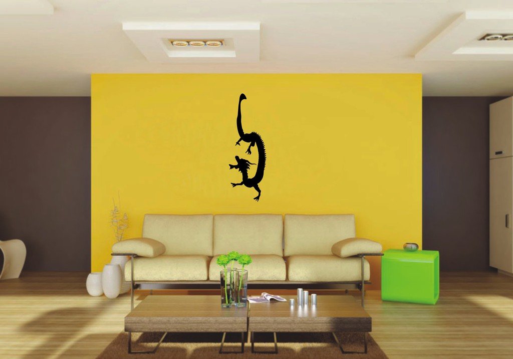 Picniva 22x63.41 East Dragon Style 8 Vinyl Wall Decal Fantasy Decor