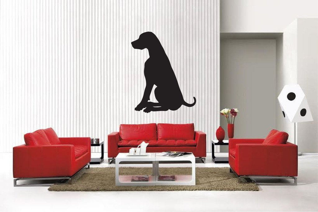 Picniva Matte Black Hound Style 34 Vinyl Wall Decal Canine Decor