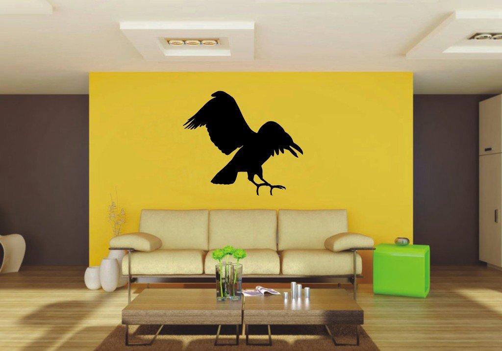 Picniva Crow Sty5a Vinyl Wall Decal, Approx 22 x 19.17 in, Home Decor