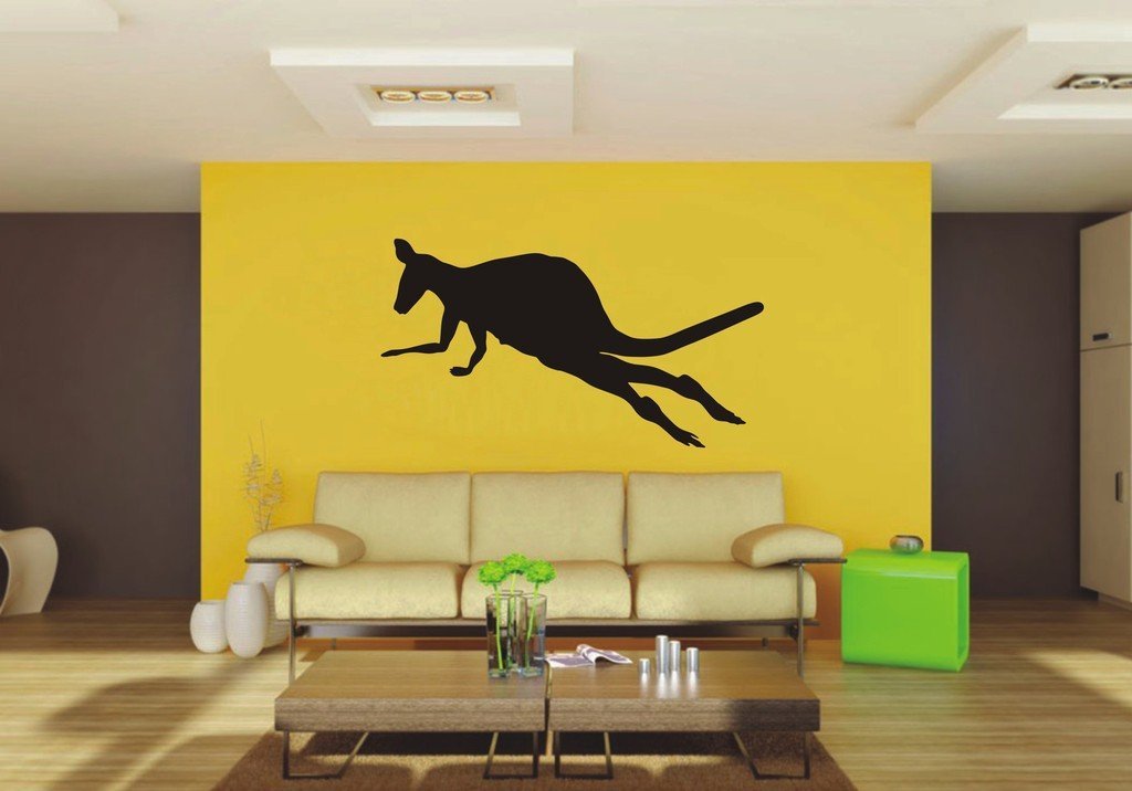 Picniva Kangaroo Sty4 Vinyl Wall Decal, Approx 22 x 12.02 in, Removable