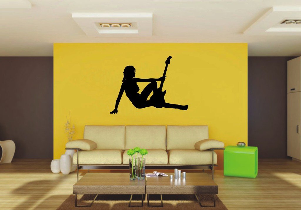 Picniva 22x16.36 Guitar Style 22 Vinyl Wall Decal Music Decor