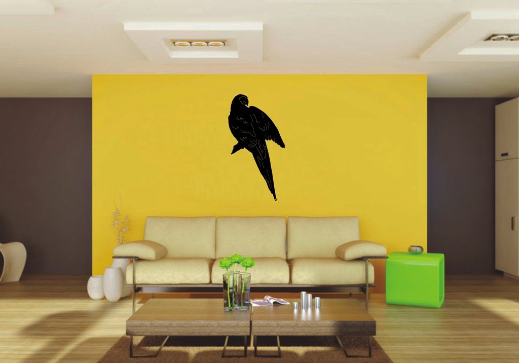 Picniva Parrot Sty6 Vinyl Wall Decal, Approx 22 x 41.15 in, Removable