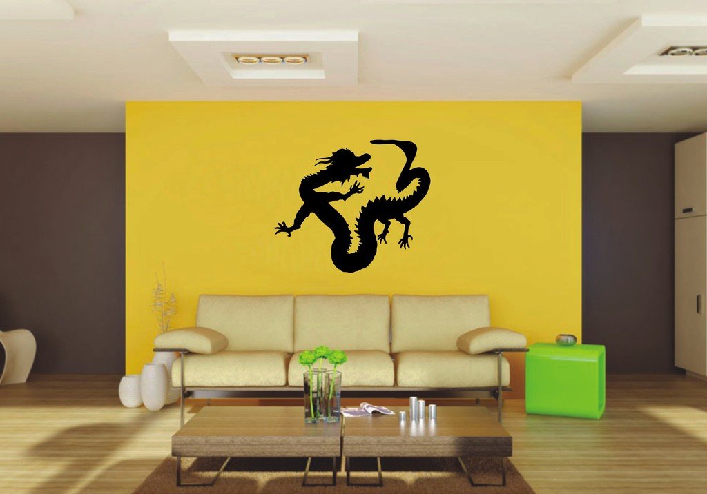 Picniva 22x18.77 East Dragon Style 22 Vinyl Wall Decal Fantasy Decor