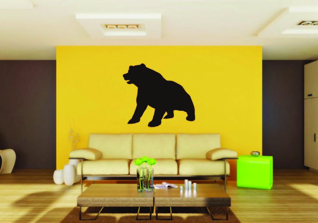 Picniva Bear Sty16 Vinyl Wall Decal, Approx 22 x 19.8 in, Removable