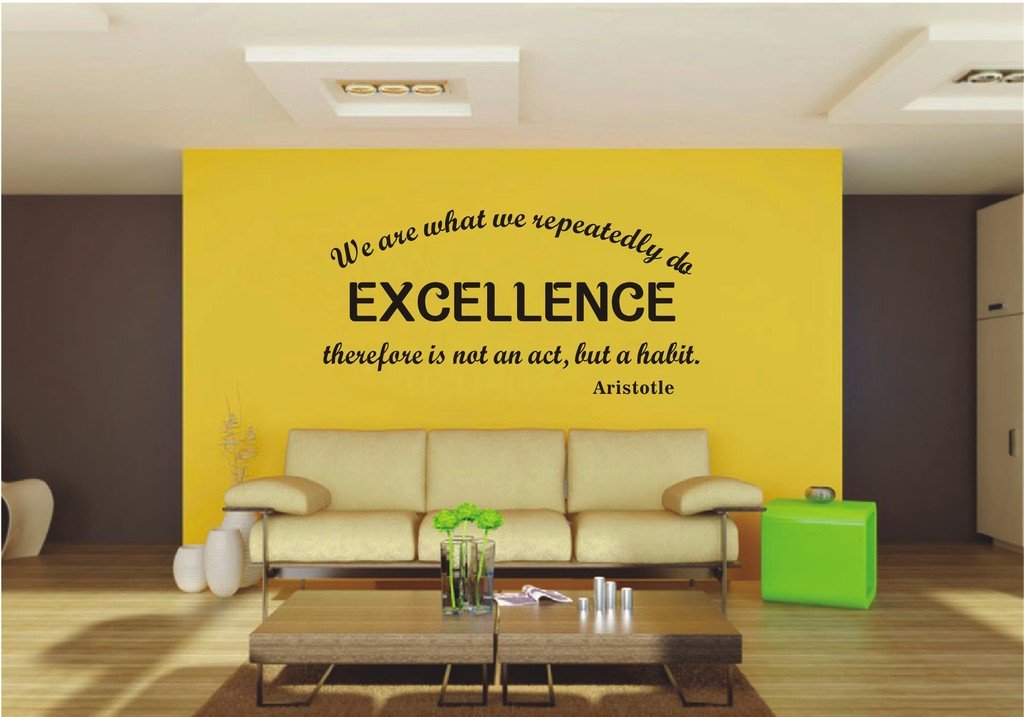Picniva Repeated Actions Motivational Quote Wall Decal, Lettering