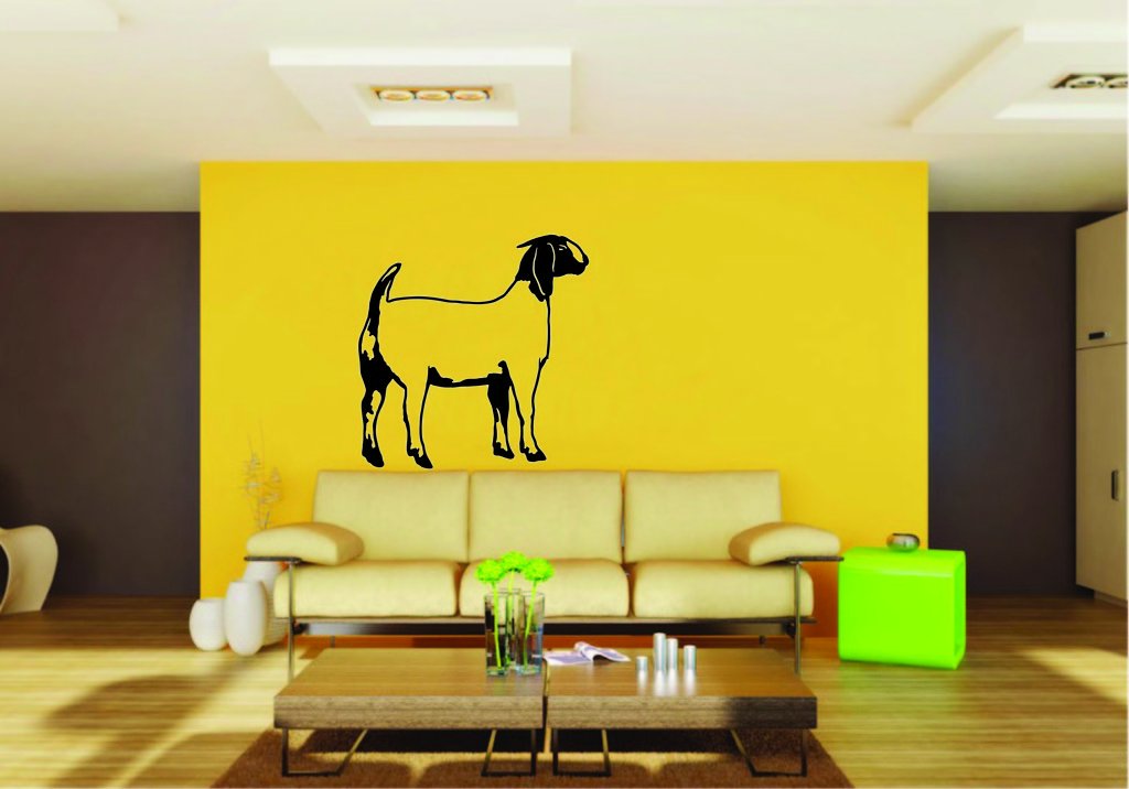 Picniva Boer Goat Sty7 Vinyl Wall Decal, Removable, Home Decor