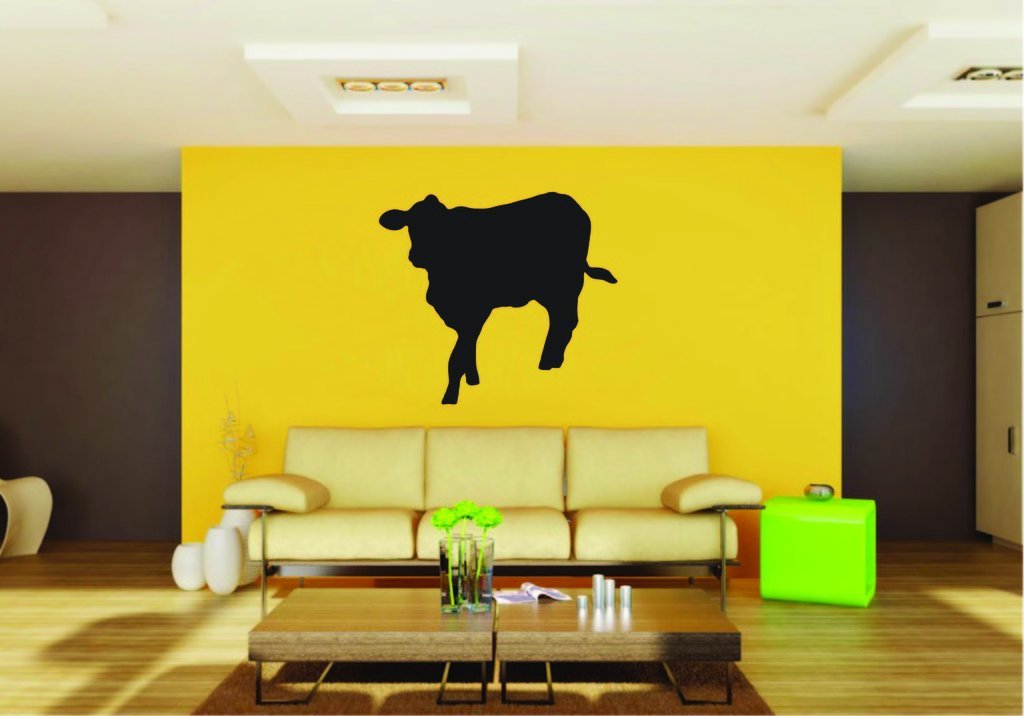 Picniva Cow Sty30 Vinyl Wall Decal, Approx 22 x 19.61 in, Removable