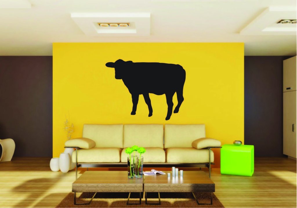 Picniva Cow Sty18 Vinyl Wall Decal, Approx 22 x 16.73 in, Removable