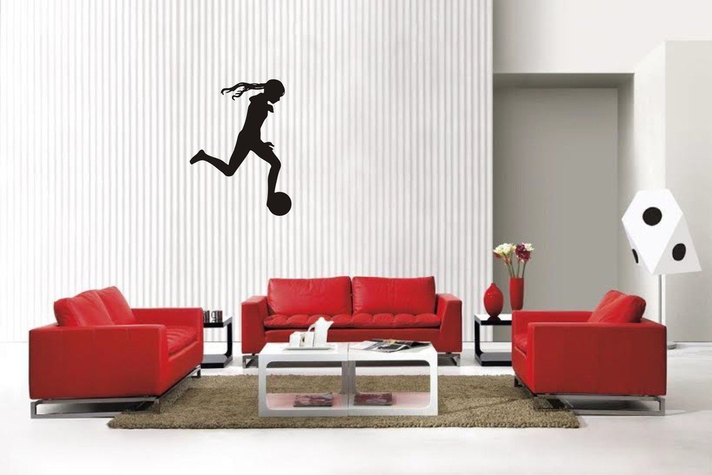 Picniva Soccer Girl 3a Wall Decal Removable Home Decor