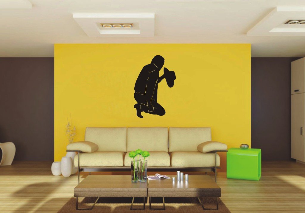 Picniva Cowboy Sty6 Vinyl Wall Decal, Approx 22 x 32.79 in, Removable