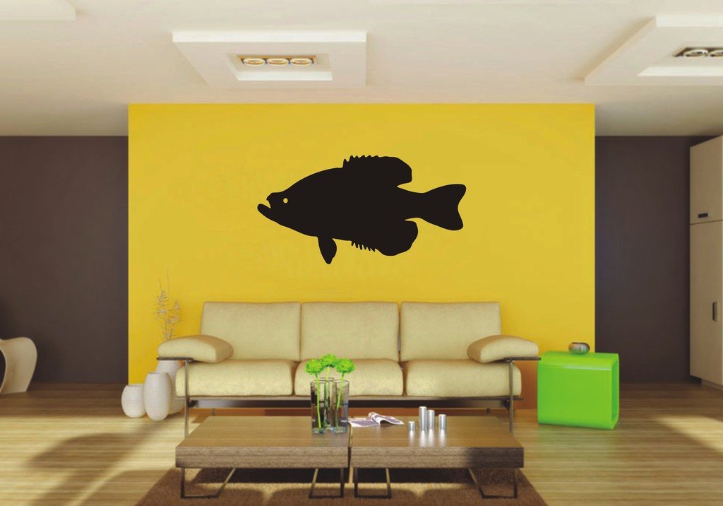 Picniva Fish Sty91 Vinyl Wall Decal, Approx 22 x 11.5 in, Removable