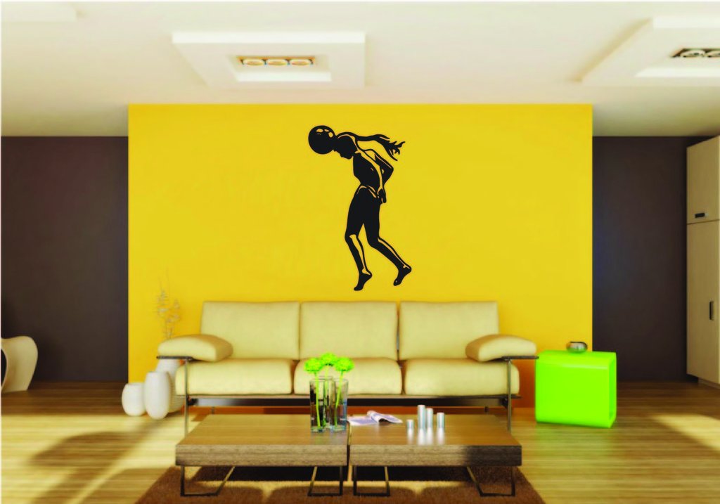 Picniva Soccer Girl Style 21 Removable Vinyl Wall Decal