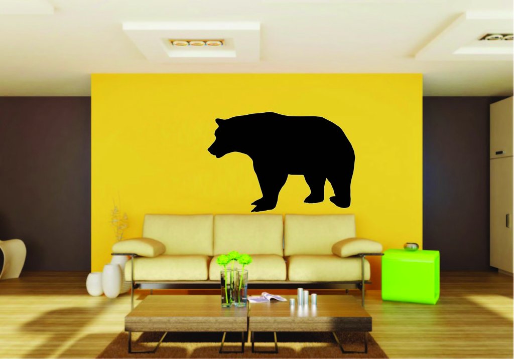 Picniva Bear Sty17 Vinyl Wall Decal, Approx 22 x 15 in, Removable