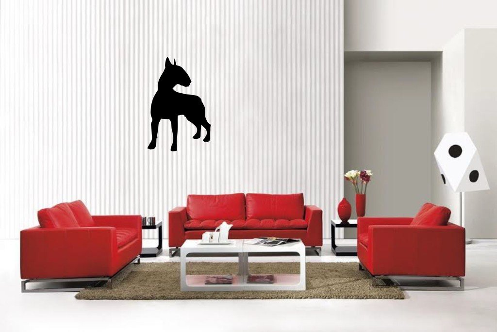 Picniva Matte Black Bull Terrier Style 22 Vinyl Wall Decal Pet Animal Decor