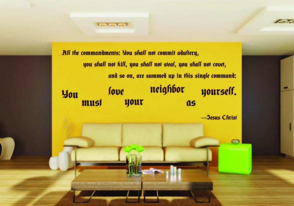 Picniva Jesus Christ All The Commandments Scripture Vinyl Wall Decal