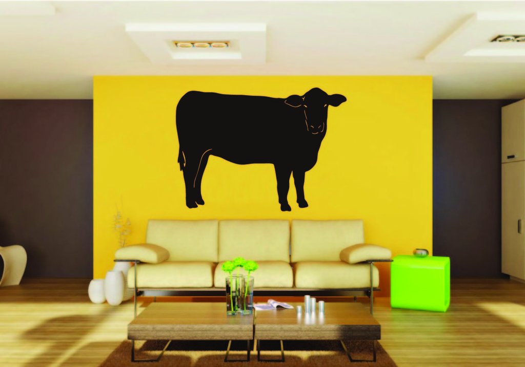 Picniva Cow Sty94 Vinyl Wall Decal, Approx 22 x 15.4 in, Removable