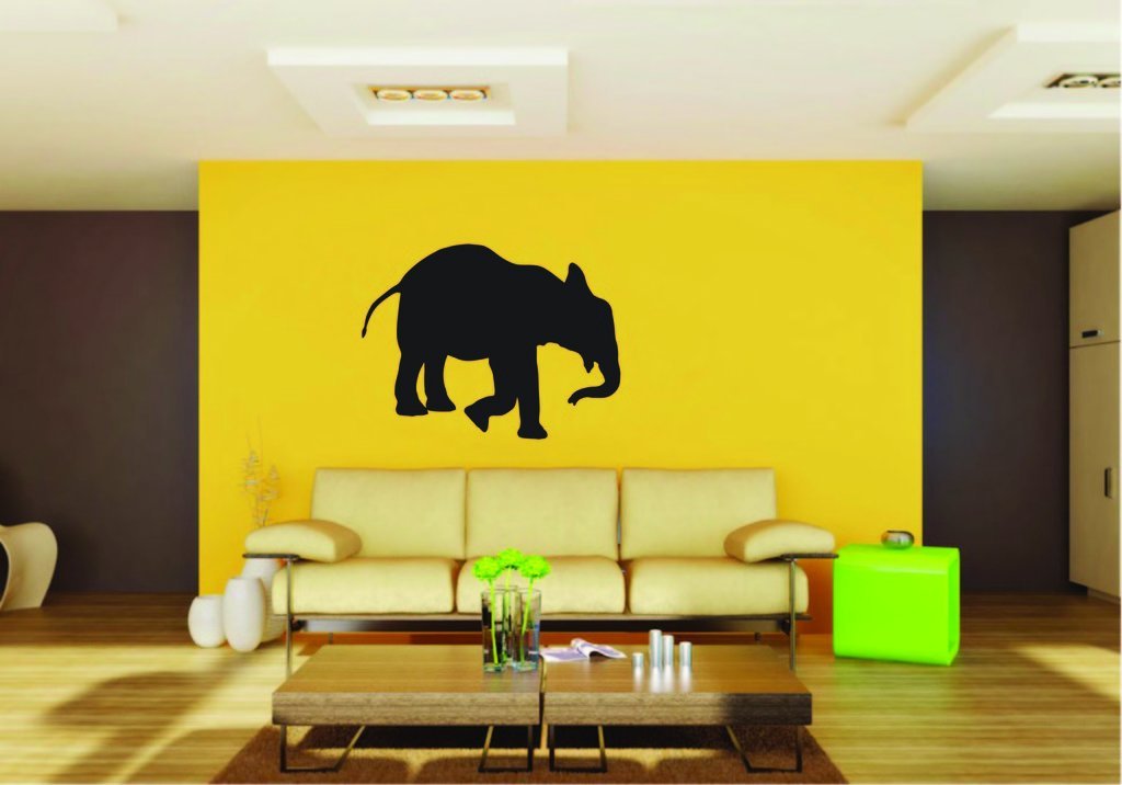 Picniva Elephant Baby Sty10 Vinyl Wall Decal, Approx 22 x 16.44 in