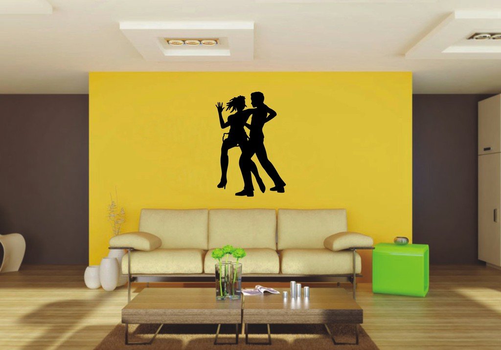 Picniva 22x32.9 Dancing Style 78 Vinyl Wall Decal Dance Silhouette