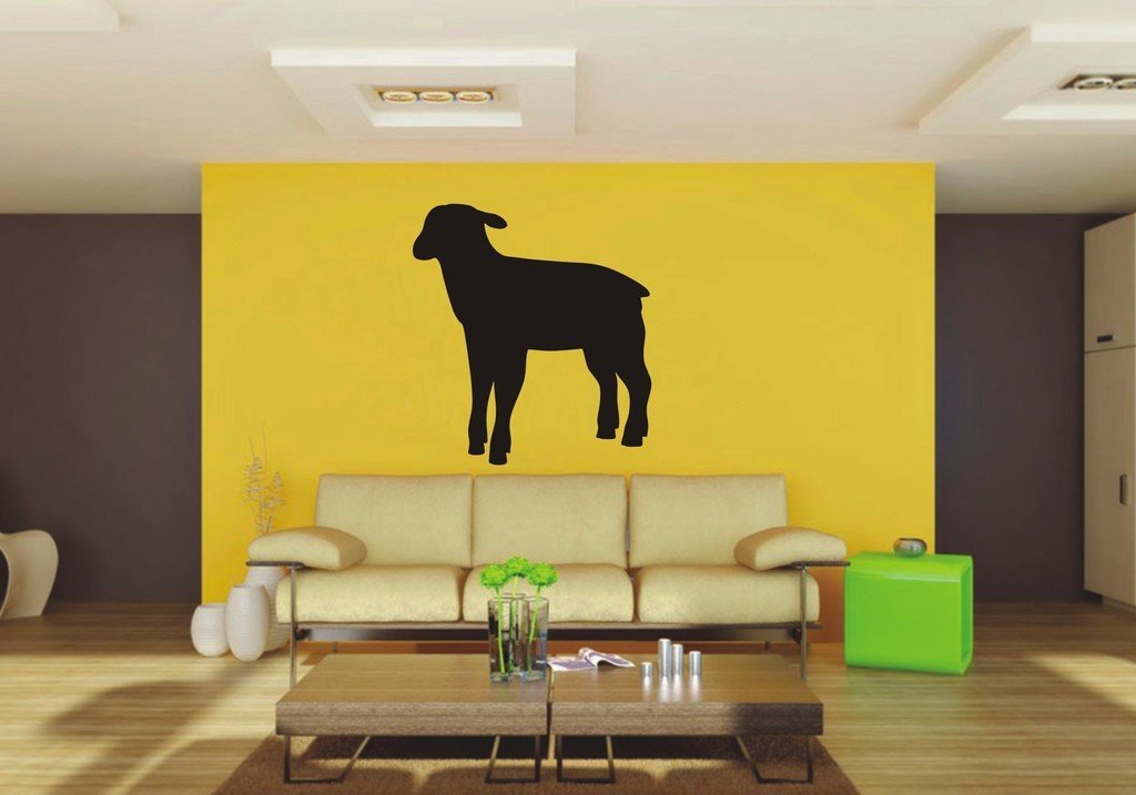 Picniva Lamb Sty1 Vinyl Wall Decal, Approx 22 x 24.07 in, Removable