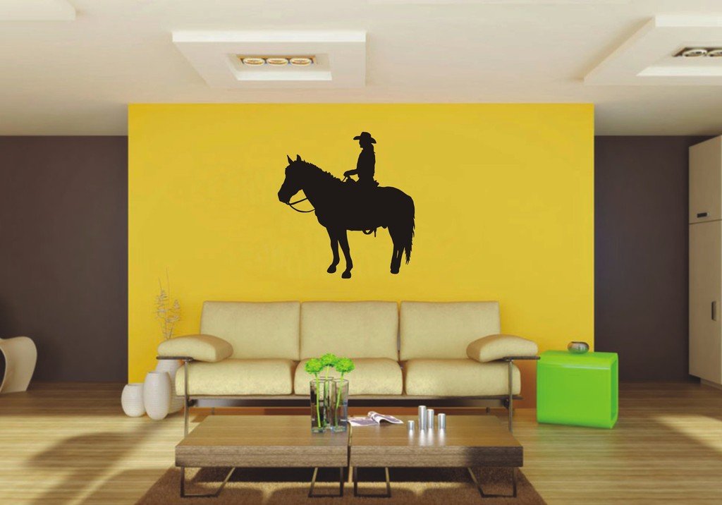 Picniva Horse Rider Sty28 Vinyl Wall Decal, Approx 22 x 23.53 in, Removable