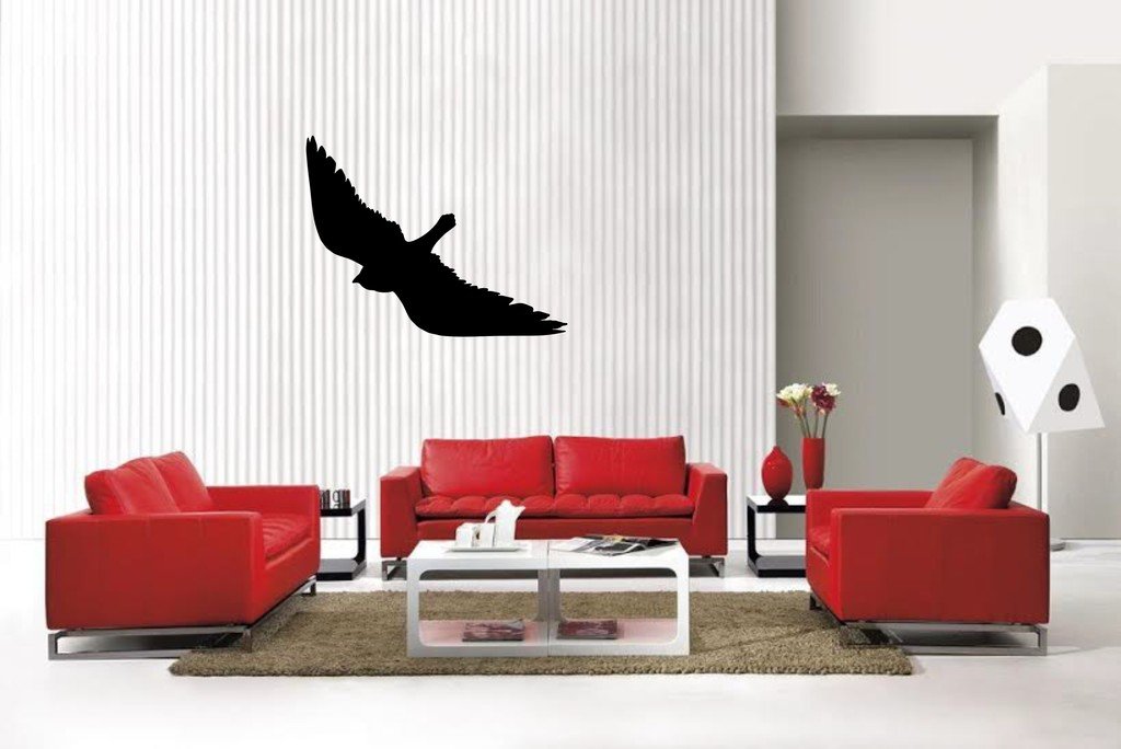 Picniva Songbird Style 2A Vinyl Wall Decal, Matte Black, 22 x 16.92 in