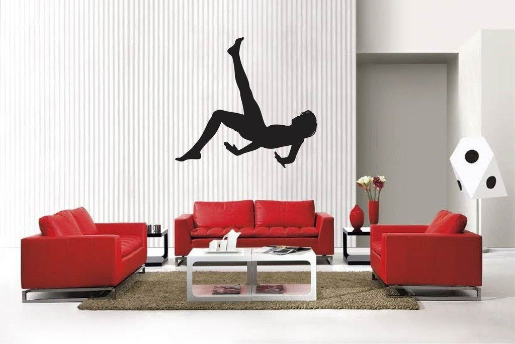 Picniva Matte Black Soccer Boy Style 8a Vinyl Wall Decal Sports Decor