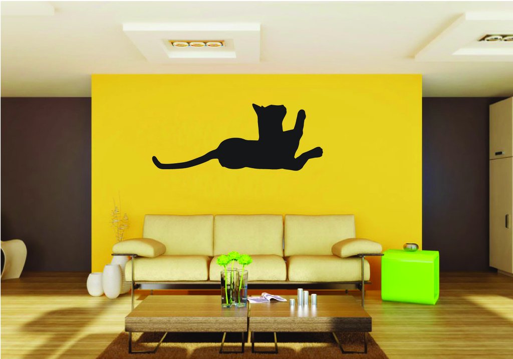 Picniva Abyssinian Cat Style 3 Removable Vinyl Wall Decal