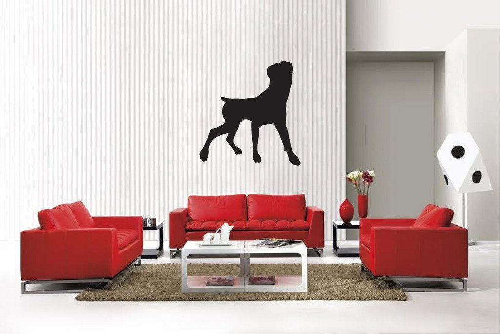 Picniva Matte Black Rottweiler Style 30a Vinyl Wall Decal Pet Dog Decor