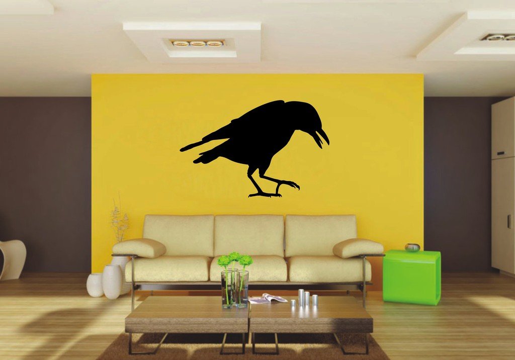 Picniva Raven Sty3a Vinyl Wall Decal, Approx 22 x 14.35 in, Removable