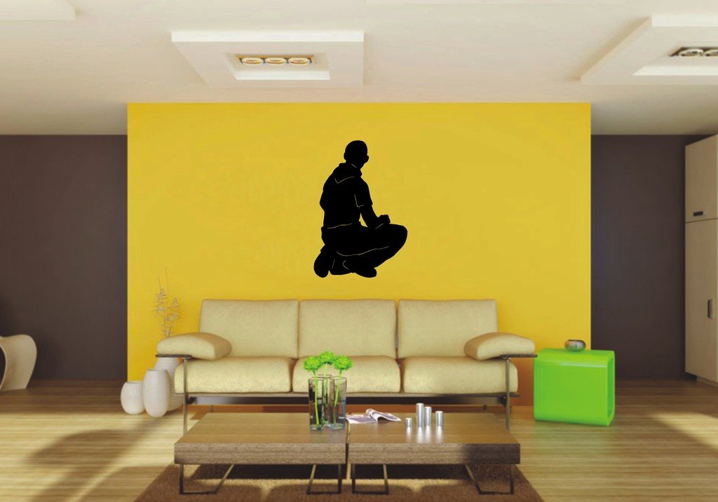 Picniva 22x32.28 Fireman Style 44 Vinyl Wall Decal Firefighter