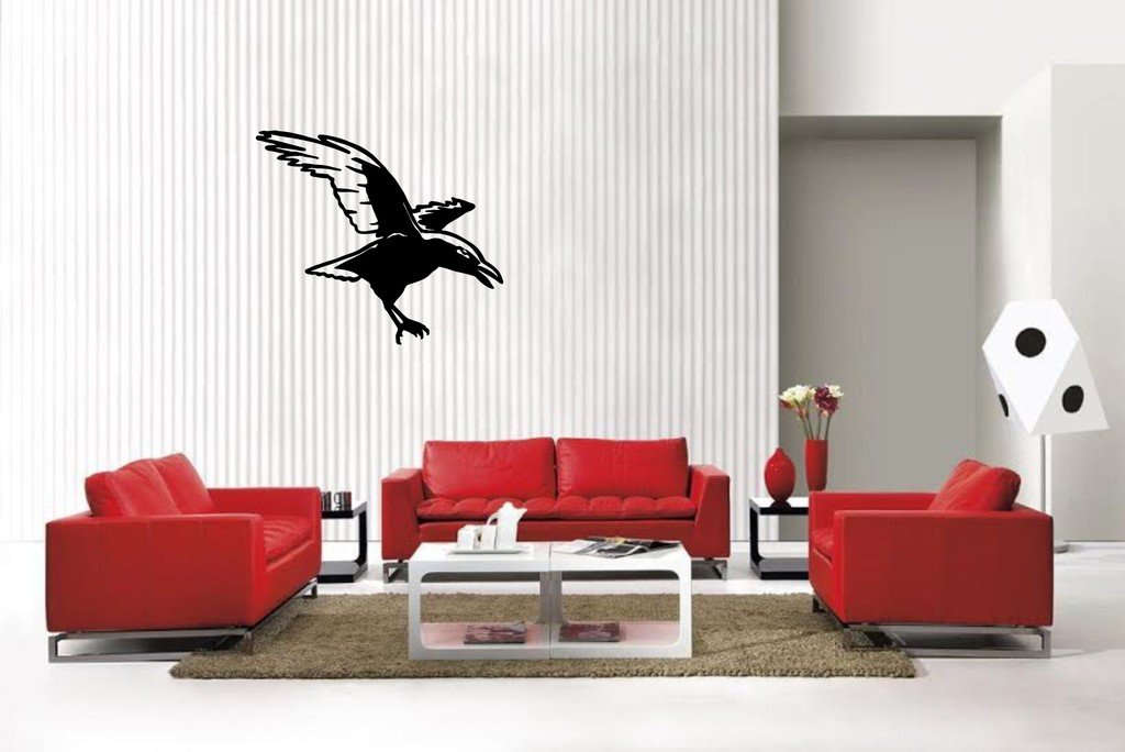 Picniva Crow Style3 Decal Sticker for Truck Notebook