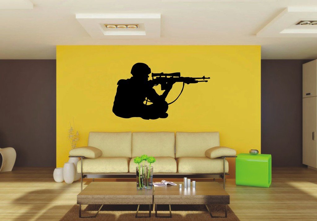 Picniva Sniper Sty1 Vinyl Wall Decal, Approx 22 x 12.88 in, Home Decor