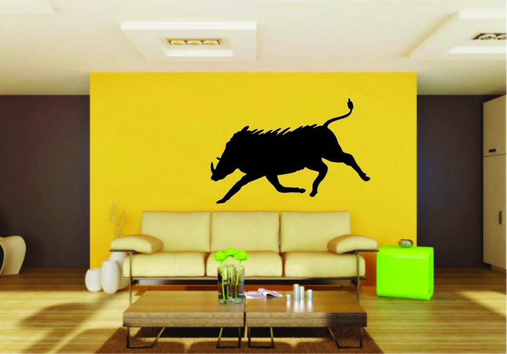 Picniva Boar Sty8 Vinyl Wall Decal, Approx 22 x 14.61 in, Removable