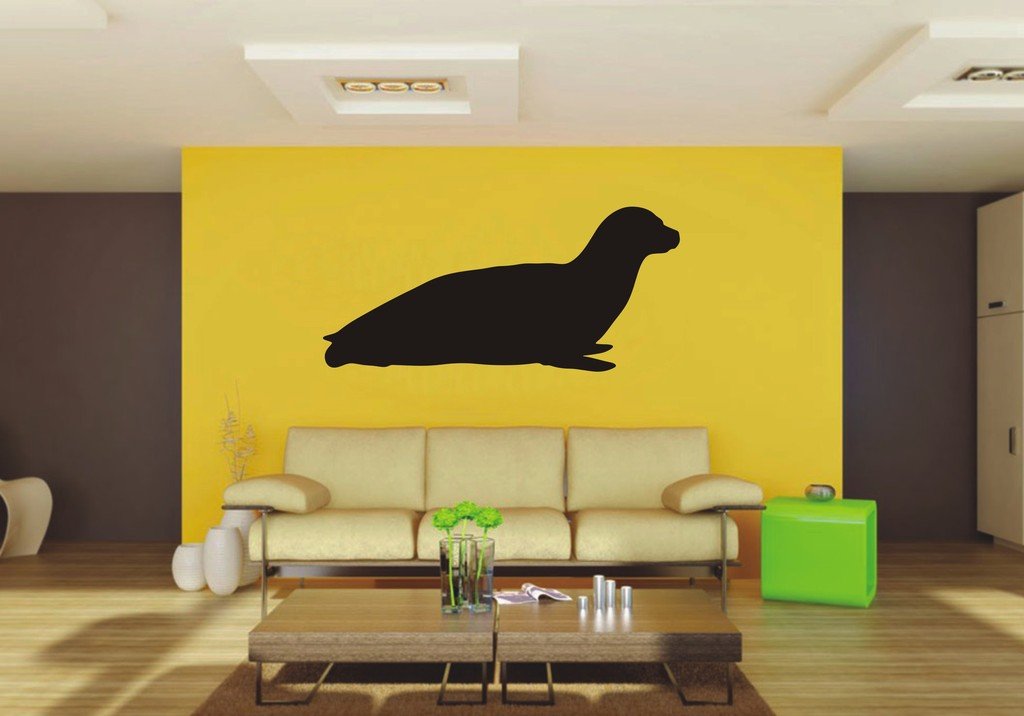 Picniva Seal Sty6 Vinyl Wall Decal, Approx 22 x 10.17 in, Removable