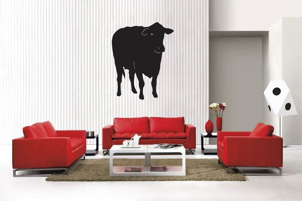 Picniva Matte Black Cow Style 10 Vinyl Wall Decal Farm Ranch Decor