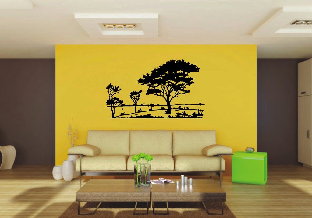 Picniva 22x13.15 Treeline Style 1 Vinyl Wall Decal Nature
