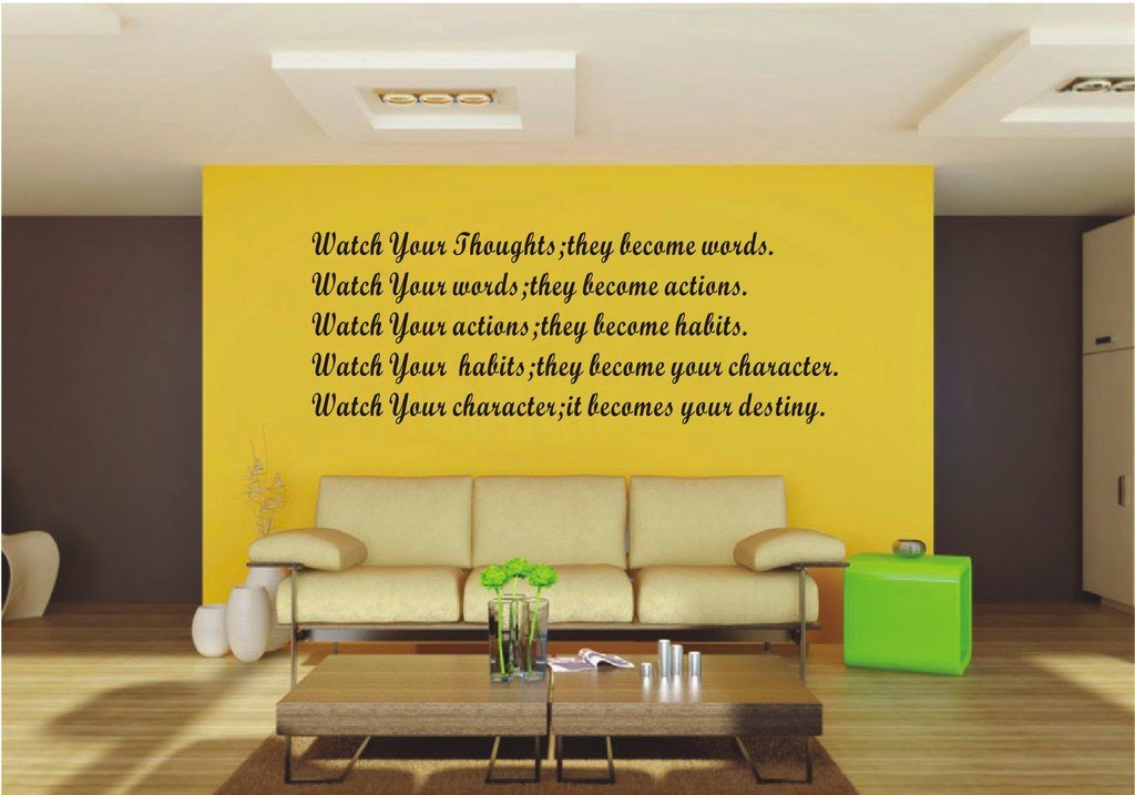 Picniva 22x8.04 Watch Your Thoughts They Vinyl Wall Decal Motivational