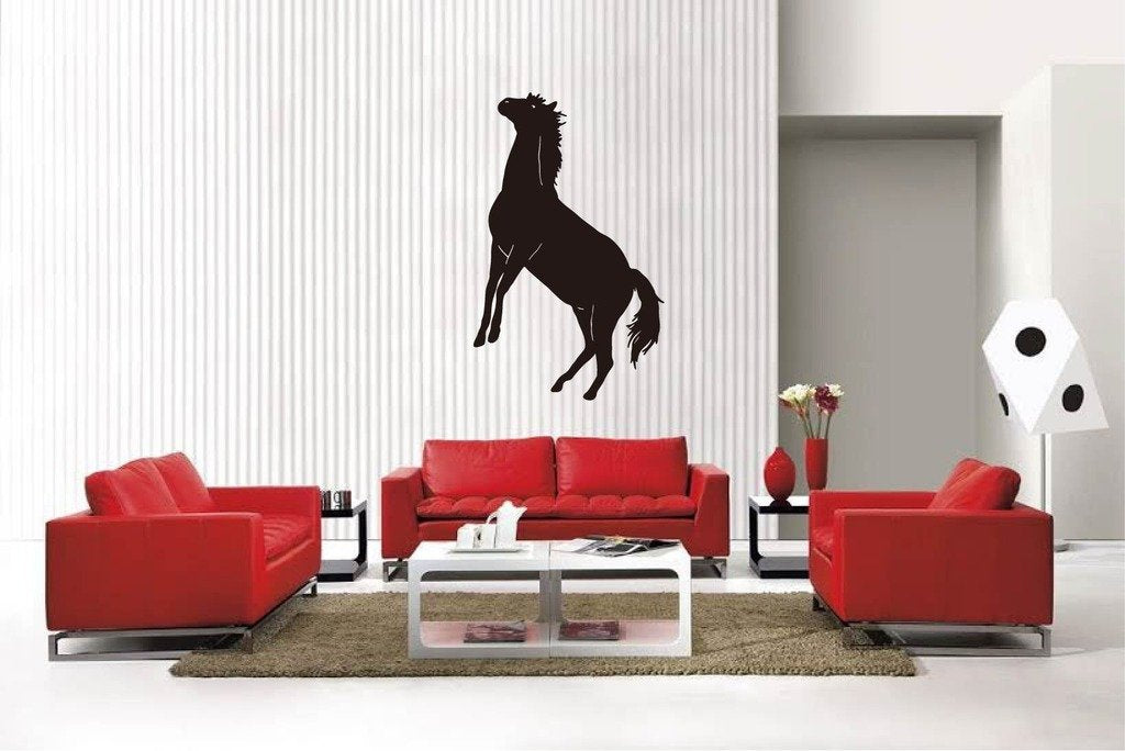 Picniva Matte Black Horse Style 20 Vinyl Wall Decal Equestrian Pet Decor