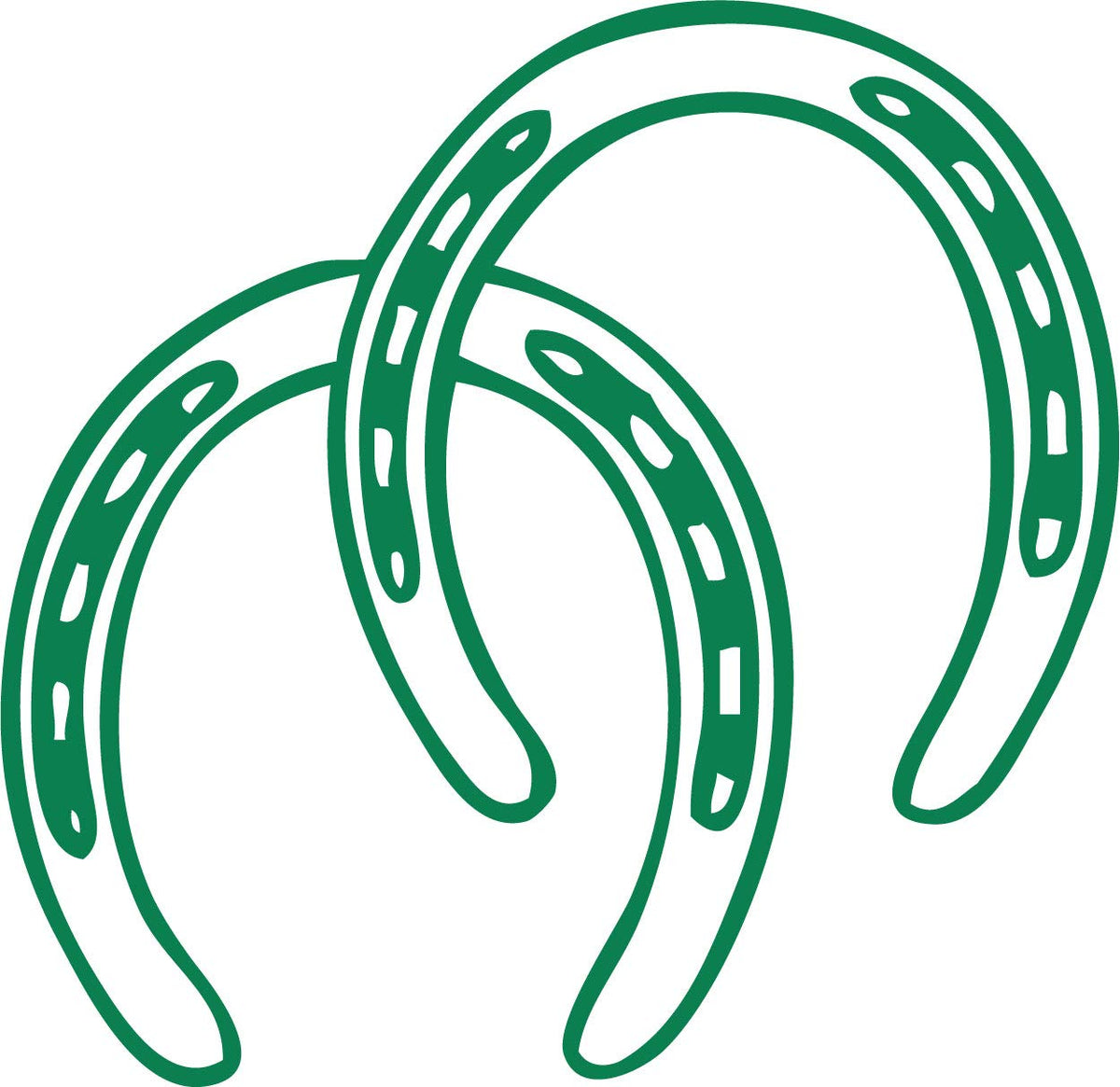 Decaltor Horseshoes Vinyl Decal for Car Window Laptop, 5 in