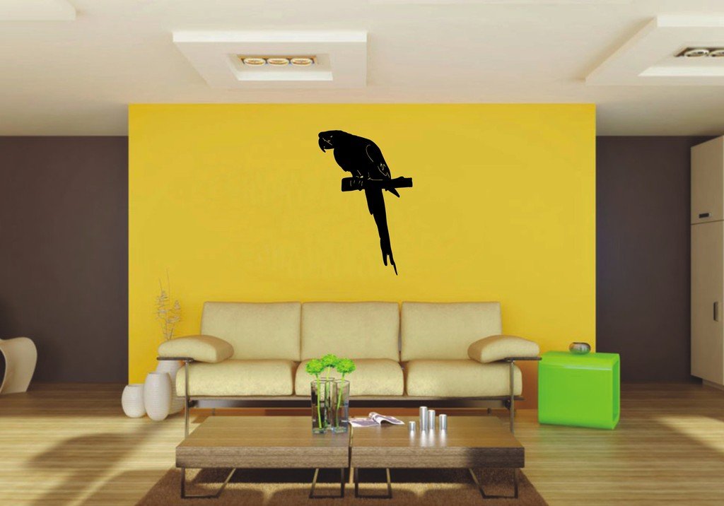 Picniva Parrot Sty3 Vinyl Wall Decal, Approx 22 x 33.98 in, Removable