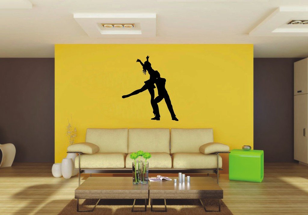 Picniva 22x25.53 Dancing Style 56 Vinyl Wall Decal Dance Silhouette