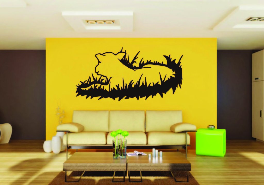 Picniva Cow Sty70 Vinyl Wall Decal, Approx 22 x 11 in, Removable