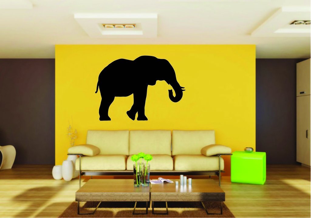 Picniva Elephant Sty5 Vinyl Wall Decal, Approx 22 x 15.64 in, Removable