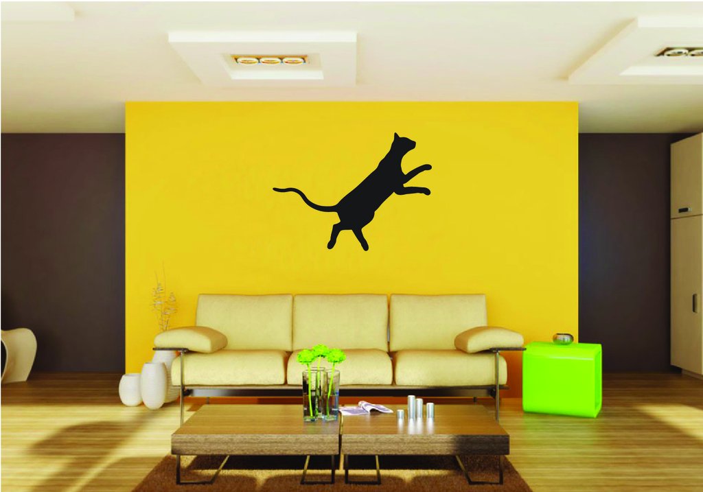 Picniva Oriental Cat Style 2 Removable Vinyl Wall Decal