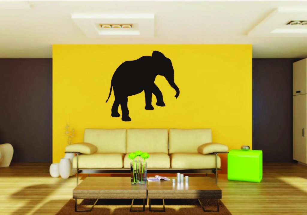 Picniva Elephant Baby Sty11 Vinyl Wall Decal, Approx 22 in Square